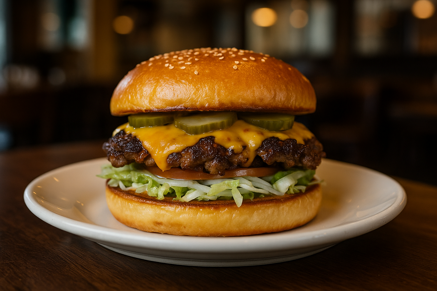 hamburguesa en plato