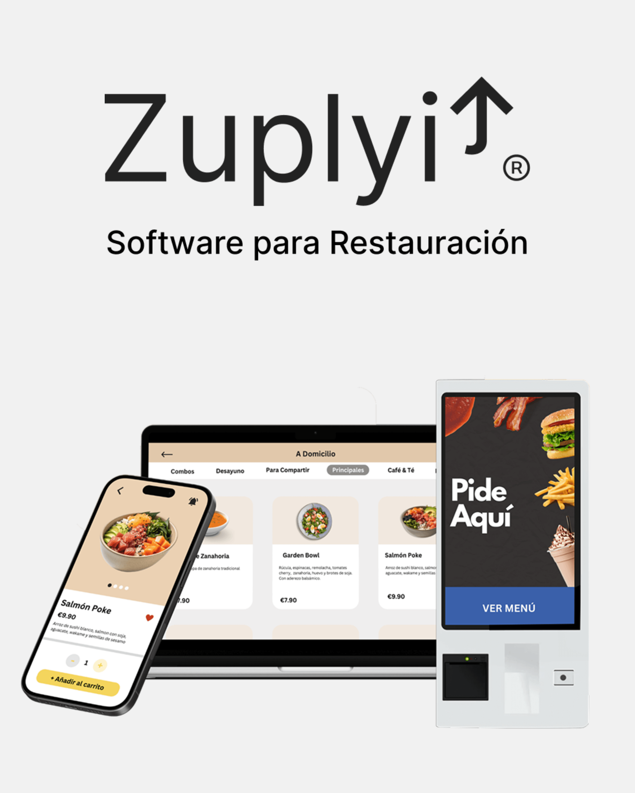 movil, ordenador y kiosco con interfaz Zuplyit