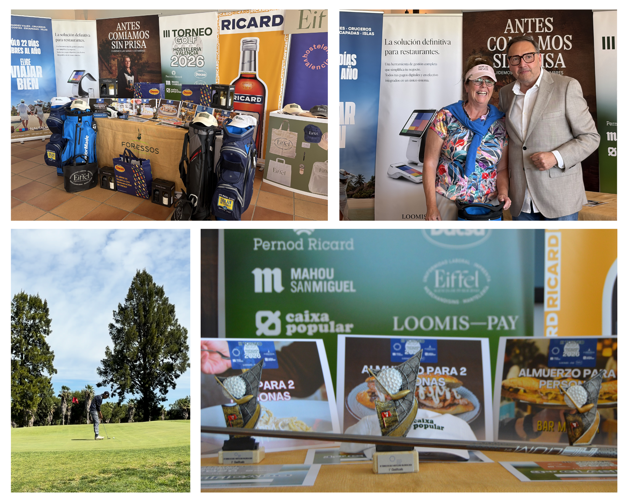 collage de imagenes sobre el torneo de golf de al fehv 2026